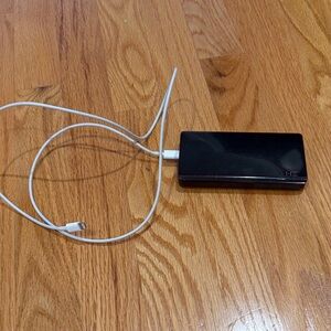 Black Portable Charger with Cable